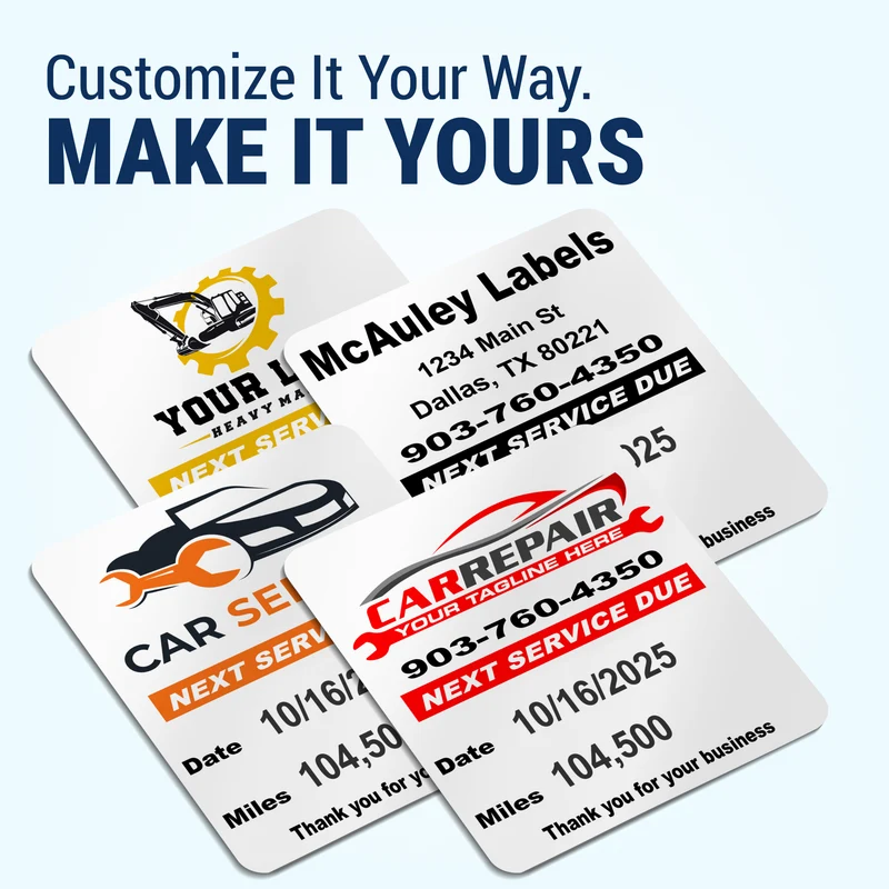 Oil Change Sticker Printer System – Preloaded with 1000 Custom Labels, Ribbon & Standalone Keyboard