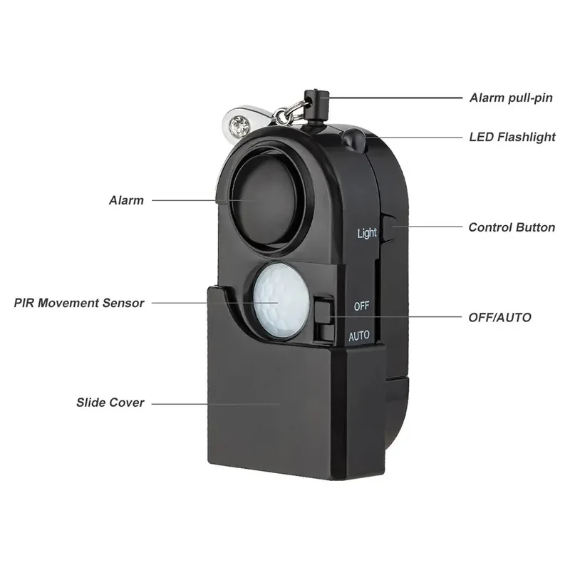 Alarme Portable avec Détecteur de Mouvement – 120dB