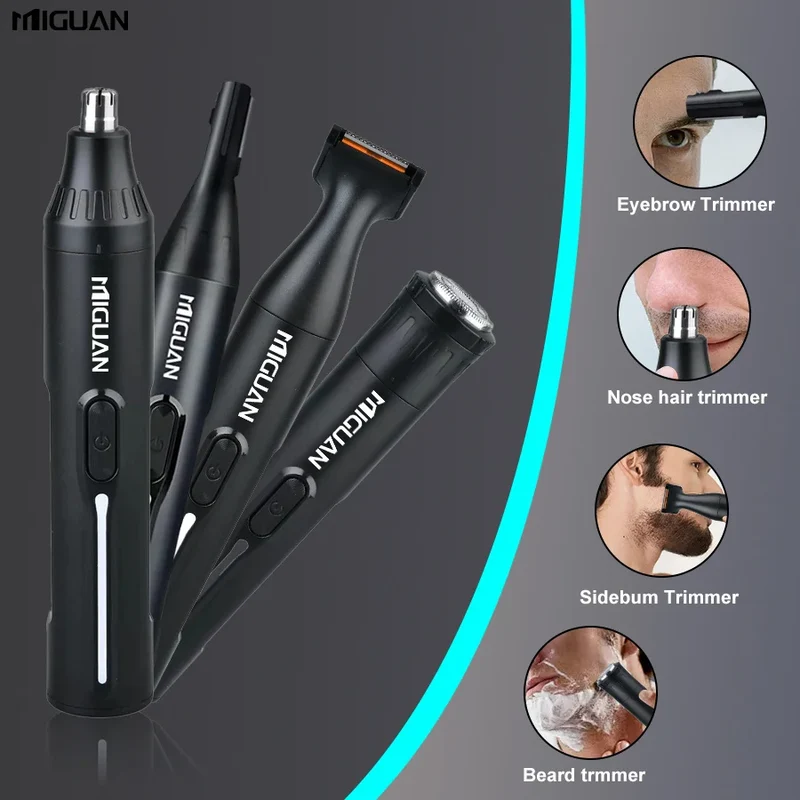 Tondeuse 4 en 1 Rechargeable – Nez, Barbe, Sourcils