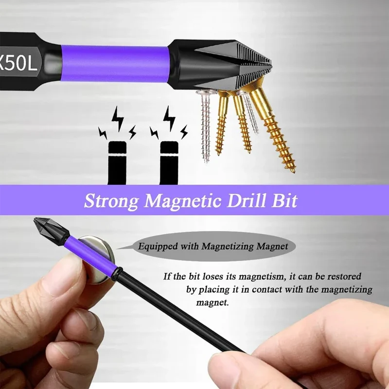 6 Embouts Tournevis Antichoc pour Perceuse – Magnétiques & Robustes