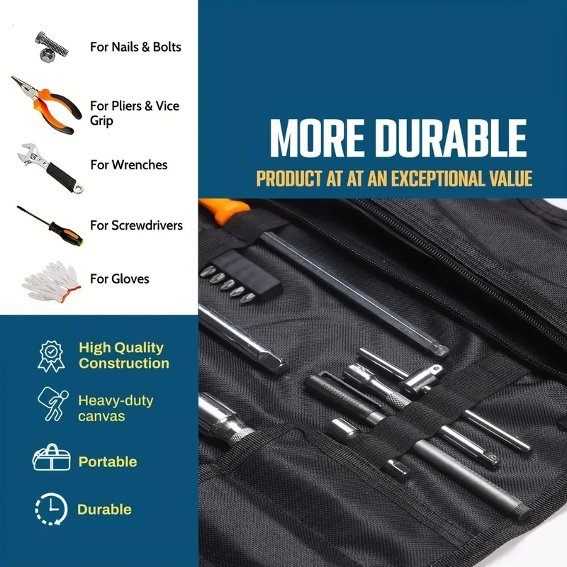 Trousse à Outils 22 Poches en Toile Résistante