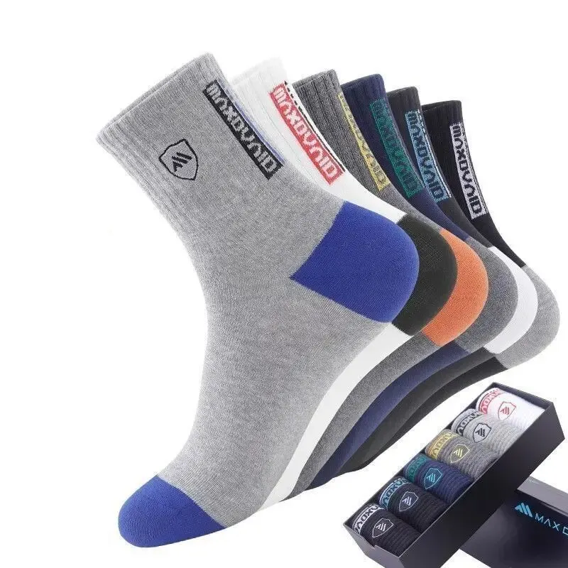 Lot 5 Paires Chaussettes Mi-Mollet Respirantes Homme
