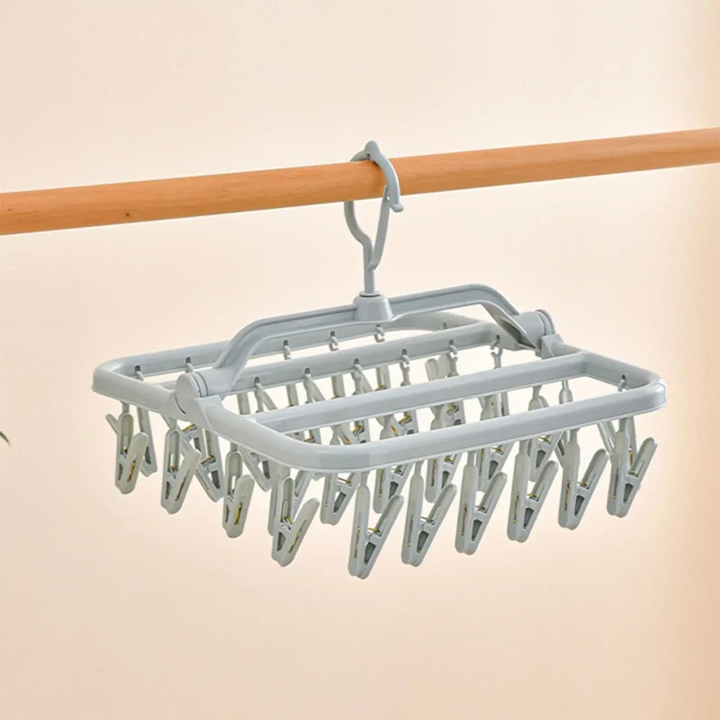 Étendoir Pliable 32 Pinces – Gain de Place