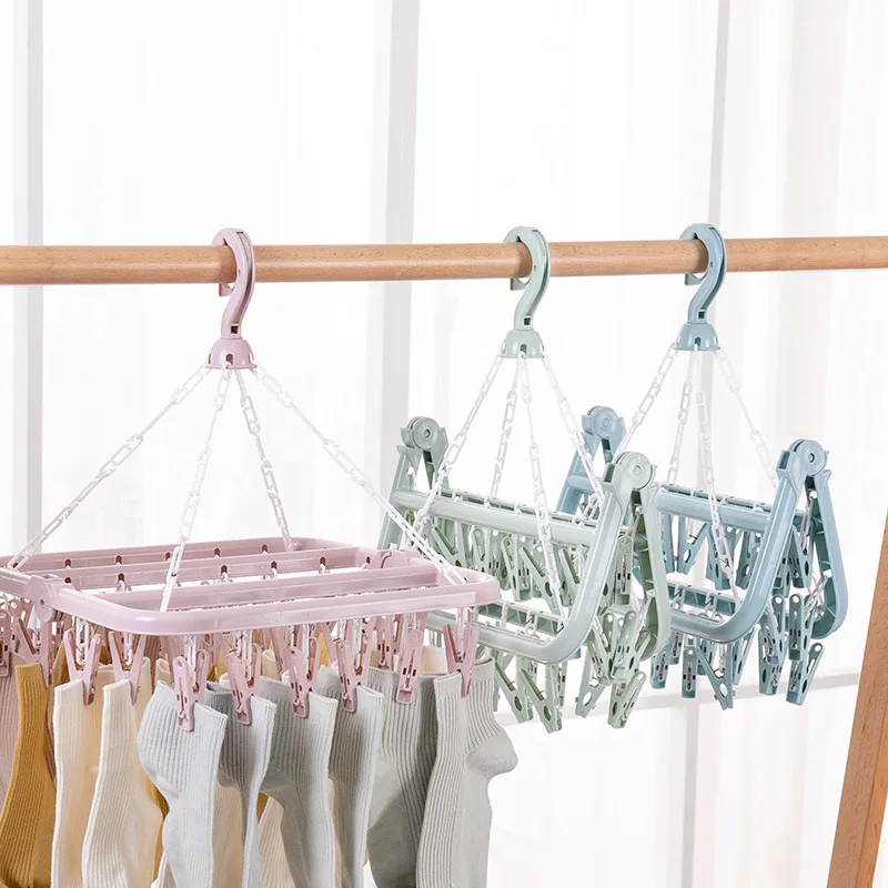 Étendoir Pliable 32 Pinces – Gain de Place