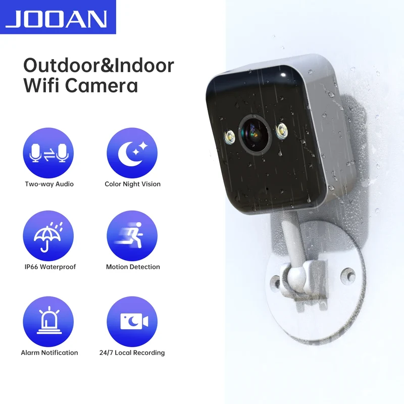 Mini Caméra WiFi 1080P Extérieur/Intérieur avec Vision Nocturne