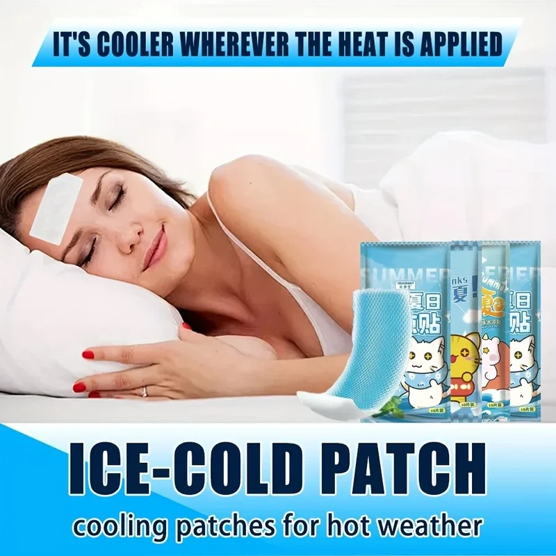 COOLING PATCHS - 90x Patchs rafraîchissants instantané auto-adhésifs