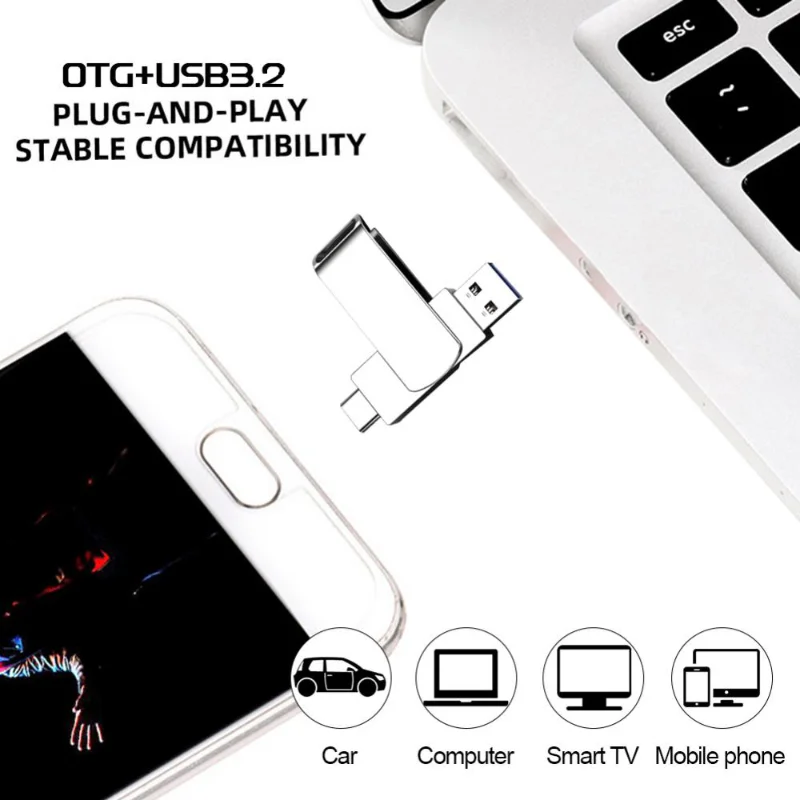 Clé USB 3.2 Jusqu'à 16TB + Adaptateur Type-C OFFERT