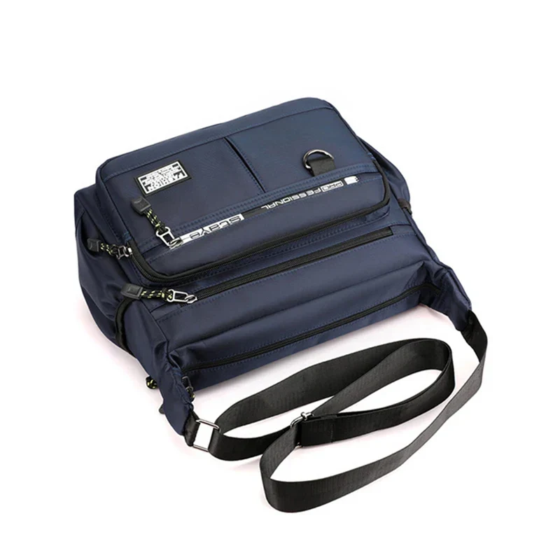 Sacoche Multipoches Homme – Tissu Oxford Résistant
