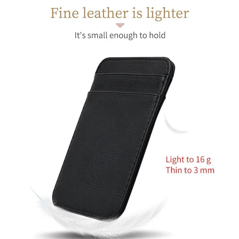 Porte-cartes ULTRA FIN en cuir véritable