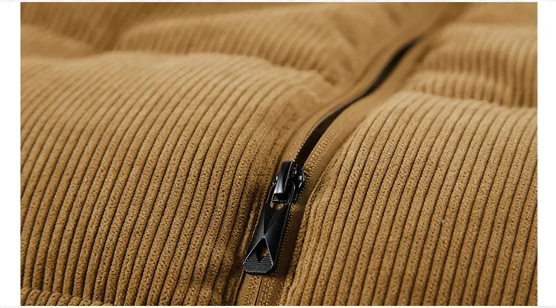 Veste sans manches double poche en velour cotelé - Intérieur polaire