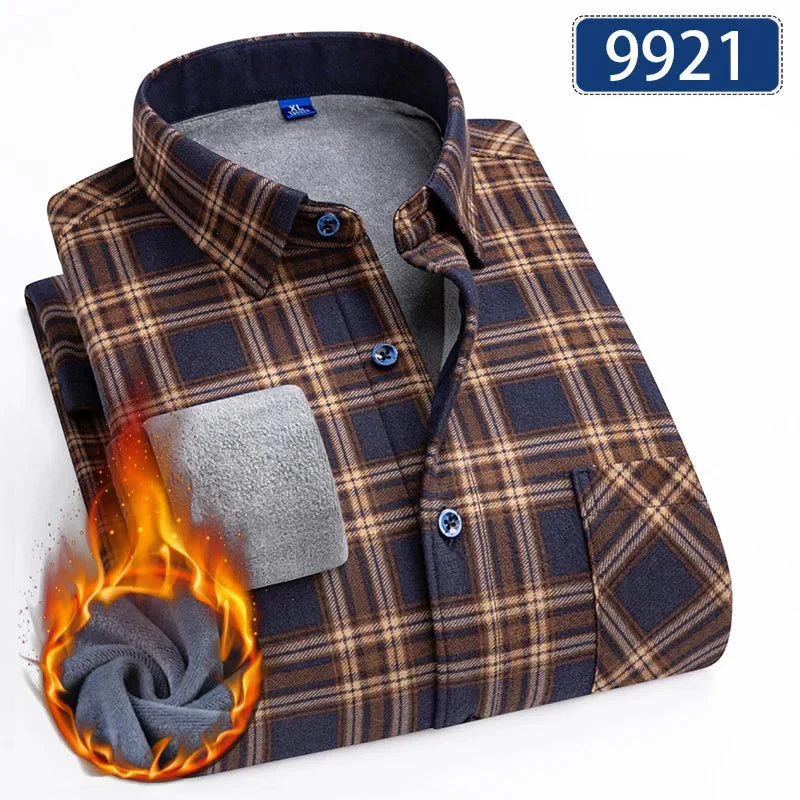 Chemise Hiver Homme Épaissie & Doublée Polaire