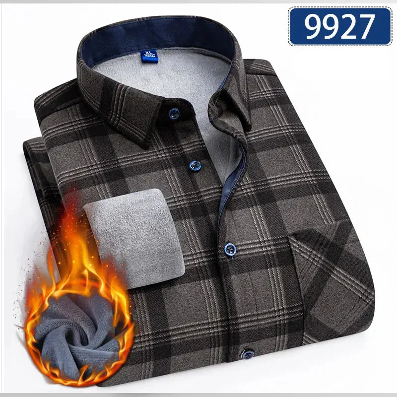 Chemise Hiver Homme Épaissie & Doublée Polaire