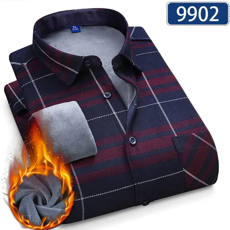 Chemise Hiver Homme Épaissie & Doublée Polaire