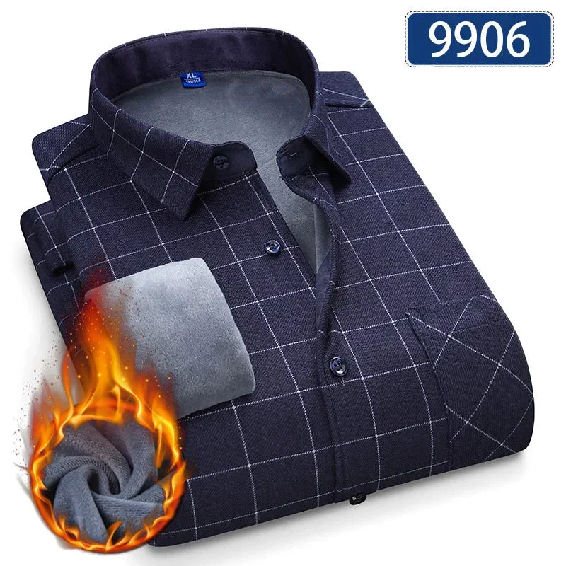Chemise Hiver Homme Épaissie & Doublée Polaire
