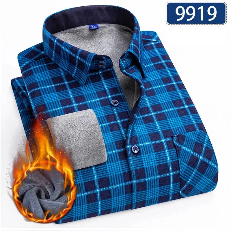 Chemise Hiver Homme Épaissie & Doublée Polaire