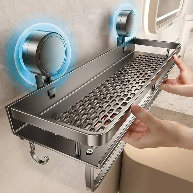 Étagère de Douche Murale Sans Perçage à Ventouse