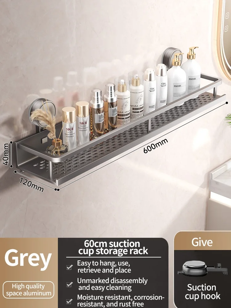 Étagère de Douche Murale Sans Perçage à Ventouse