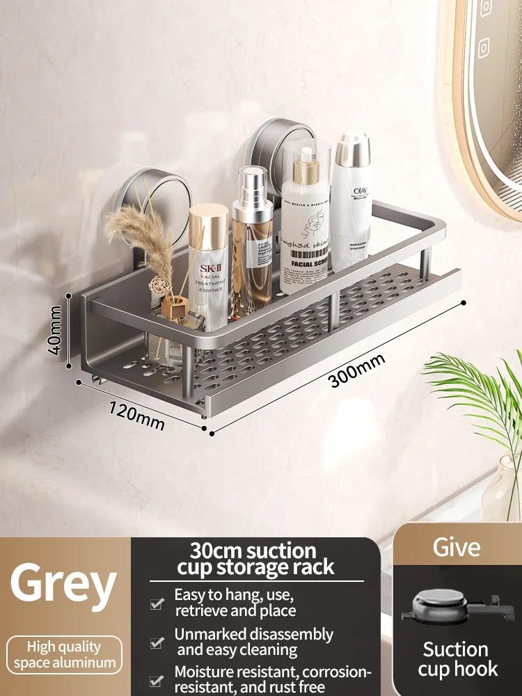 Étagère de Douche Murale Sans Perçage à Ventouse