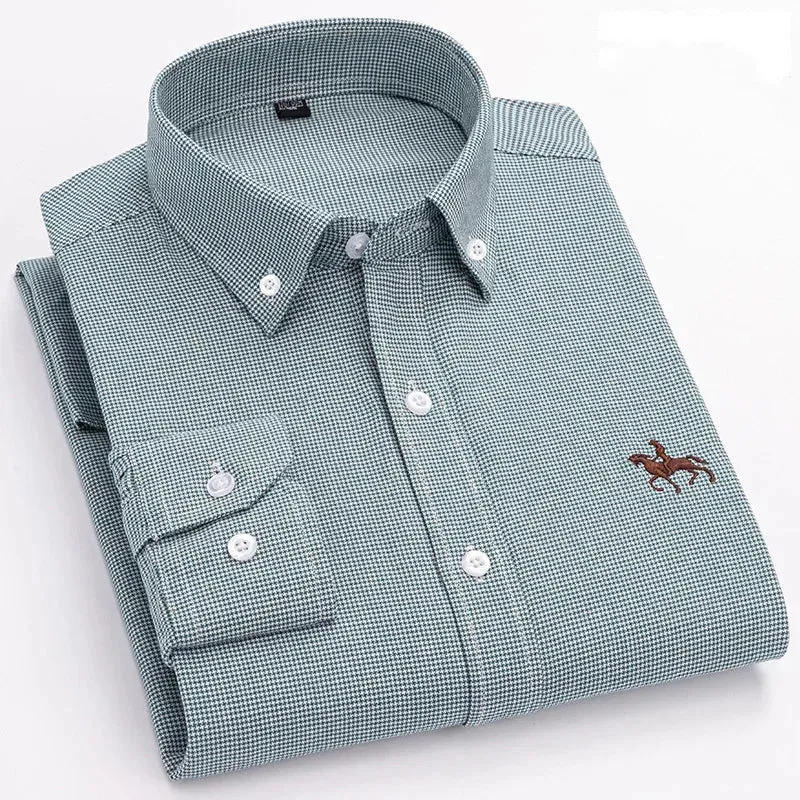 Chemise Homme Oxford Coton Rayé Classique