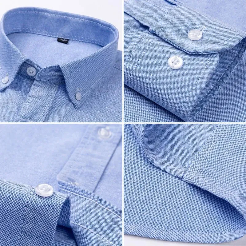Chemise Homme Oxford Coton Rayé Classique