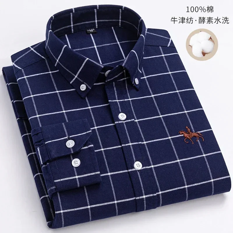 Chemise Homme Oxford Coton Rayé Classique