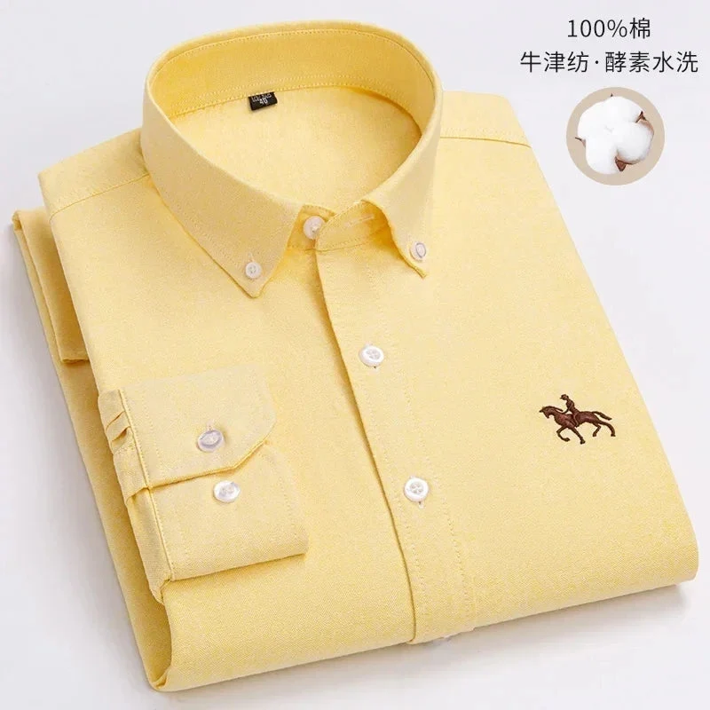 Chemise Homme Oxford Coton Rayé Classique