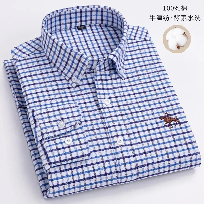 Chemise Homme Oxford Coton Rayé Classique