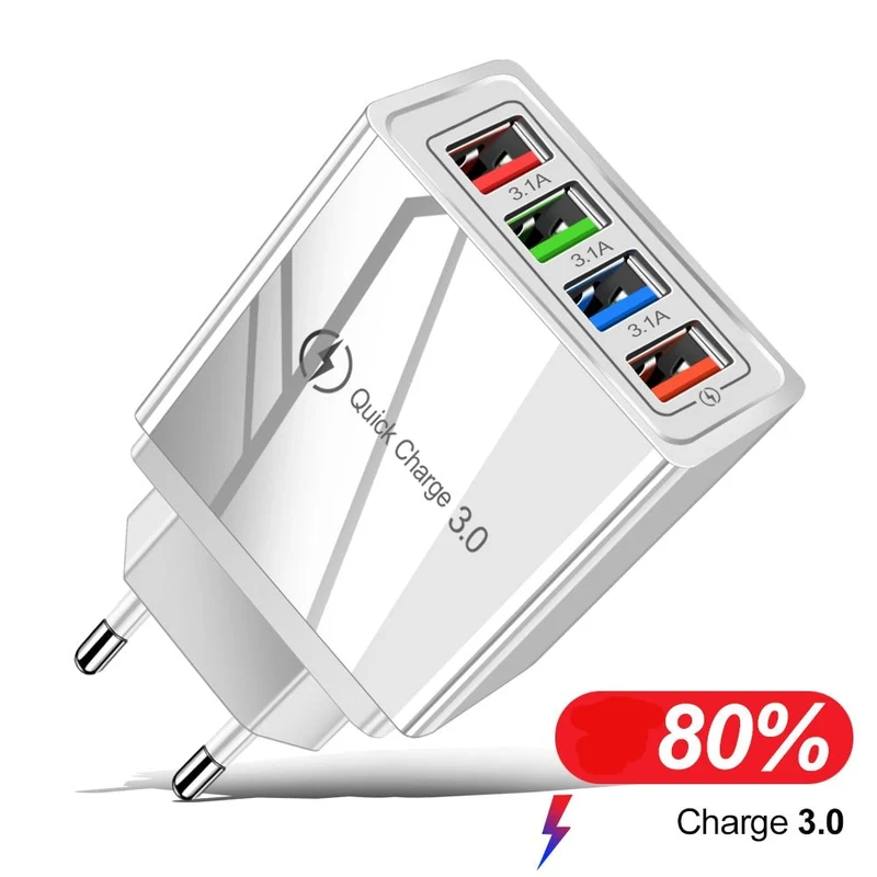 Chargeur 4 Ports USB - Rapidité +