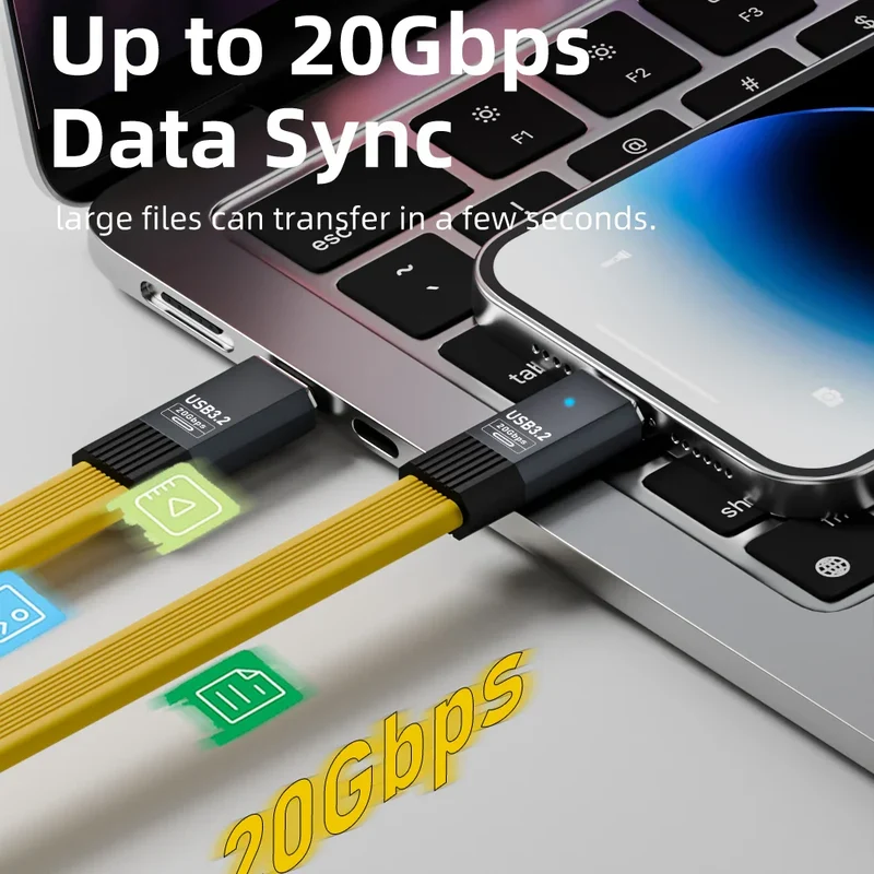 Câble USB-C Ultra Rapide 100W & 20Gbps