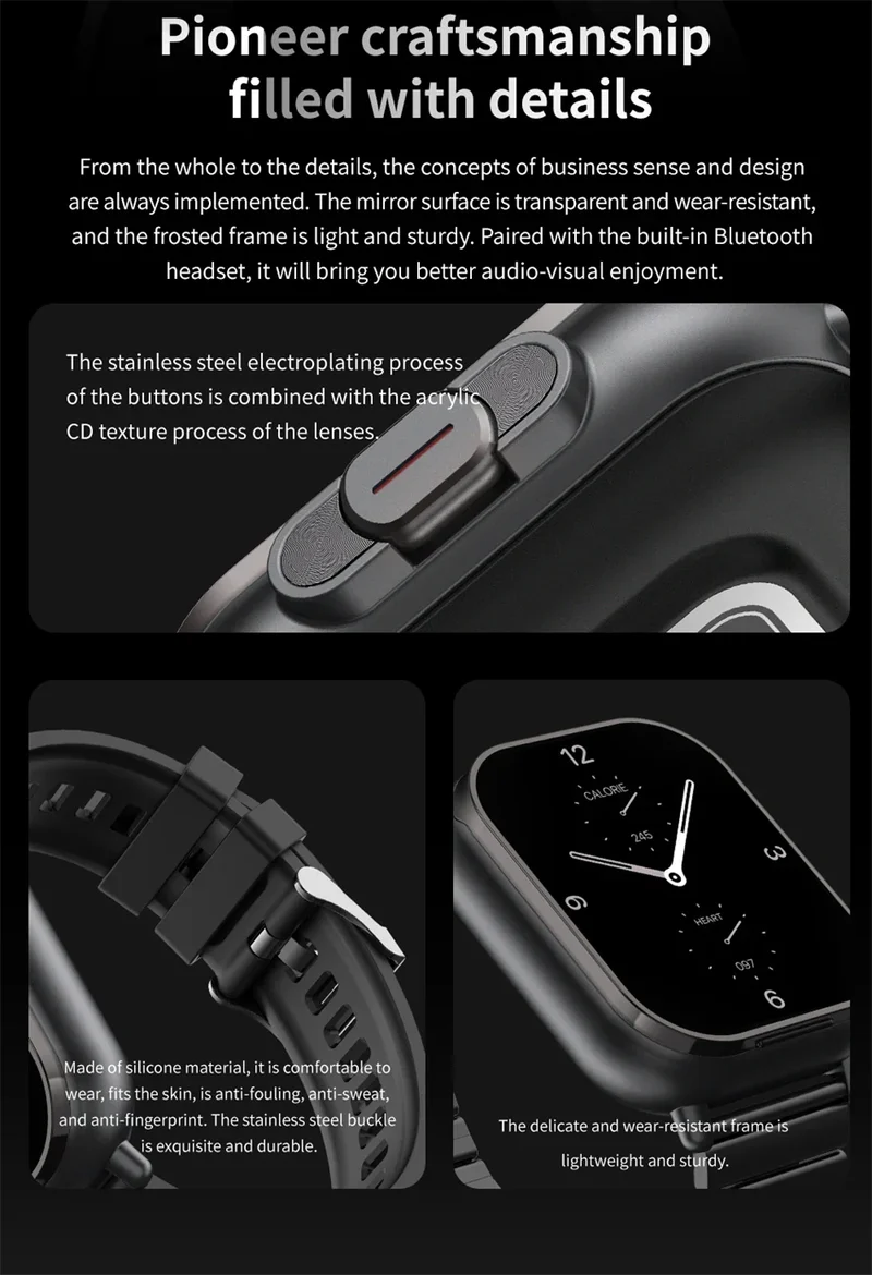 Montre intelligente connectée 2 en 1 avec écouteurs + Bracelet OFFERT