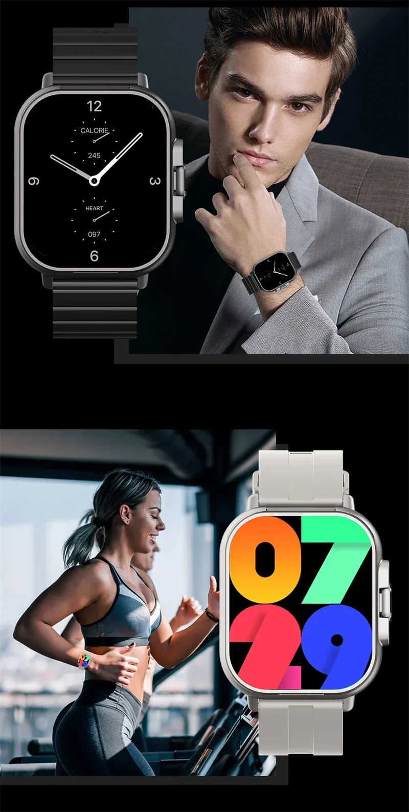 Montre intelligente connectée 2 en 1 avec écouteurs + Bracelet OFFERT