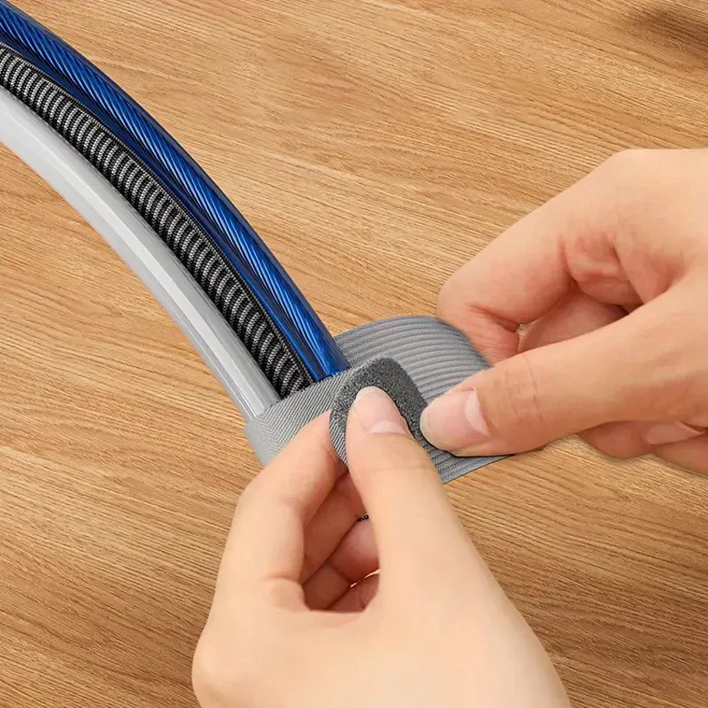 100x Attache de câble auto-adhésive - Scratch Réutilisable