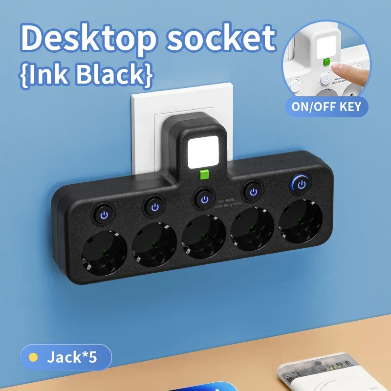 Multiprise Murale Compacte 4 Prises + USB-C
