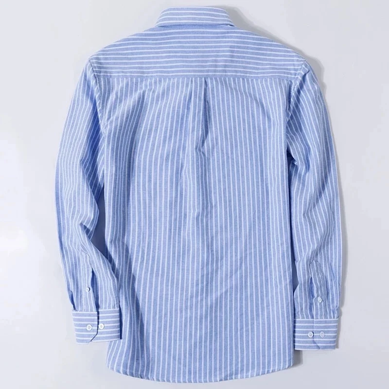 Chemise Oxford en coton à manches longues
