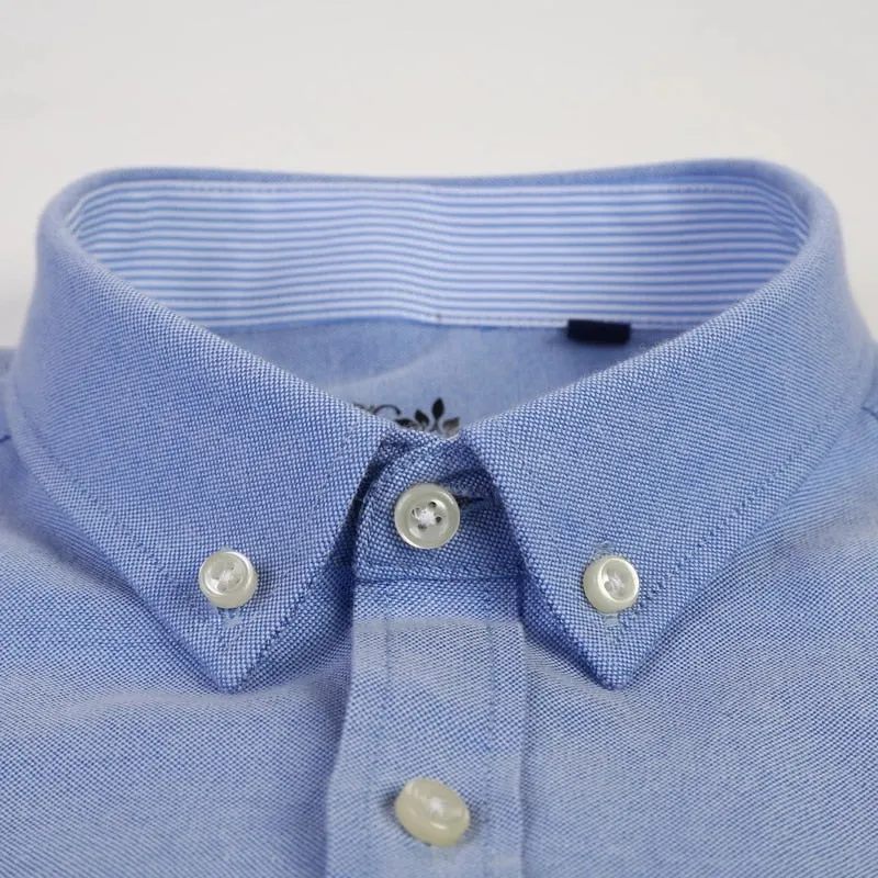 Chemise Oxford en coton à manches longues