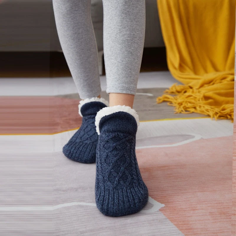 Chaussons-Chaussettes Fourrés