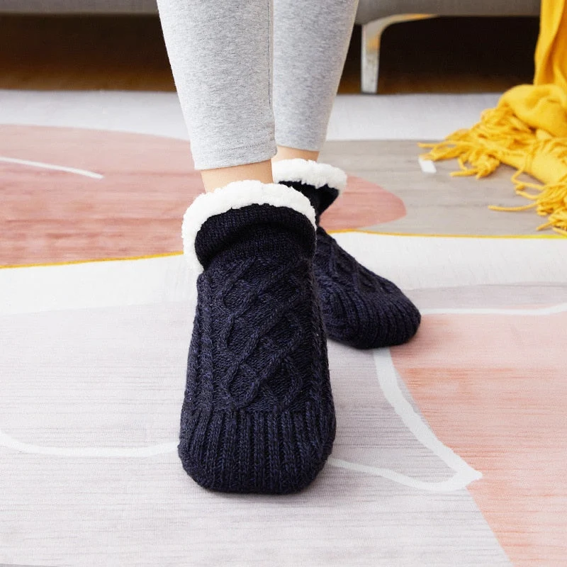 Chaussons-Chaussettes Fourrés