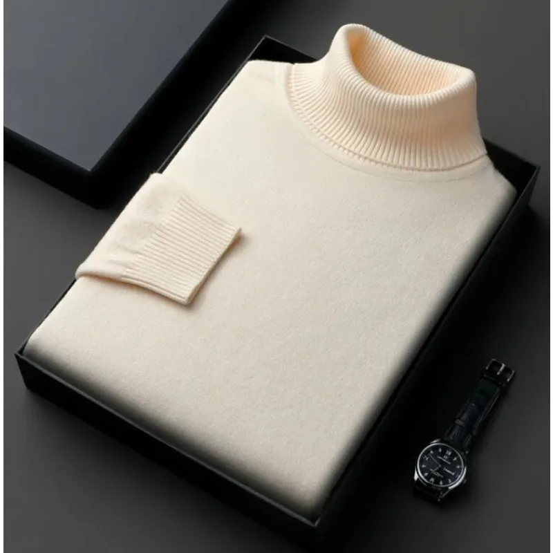 Pull à col roulé vintage pour hommes