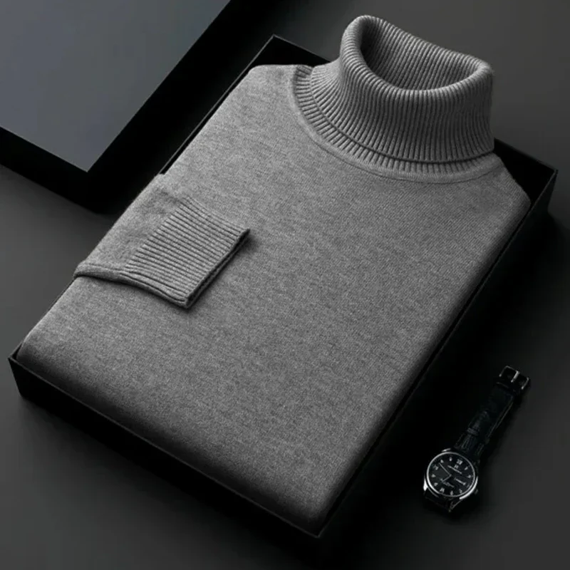 Pull à col roulé vintage pour hommes