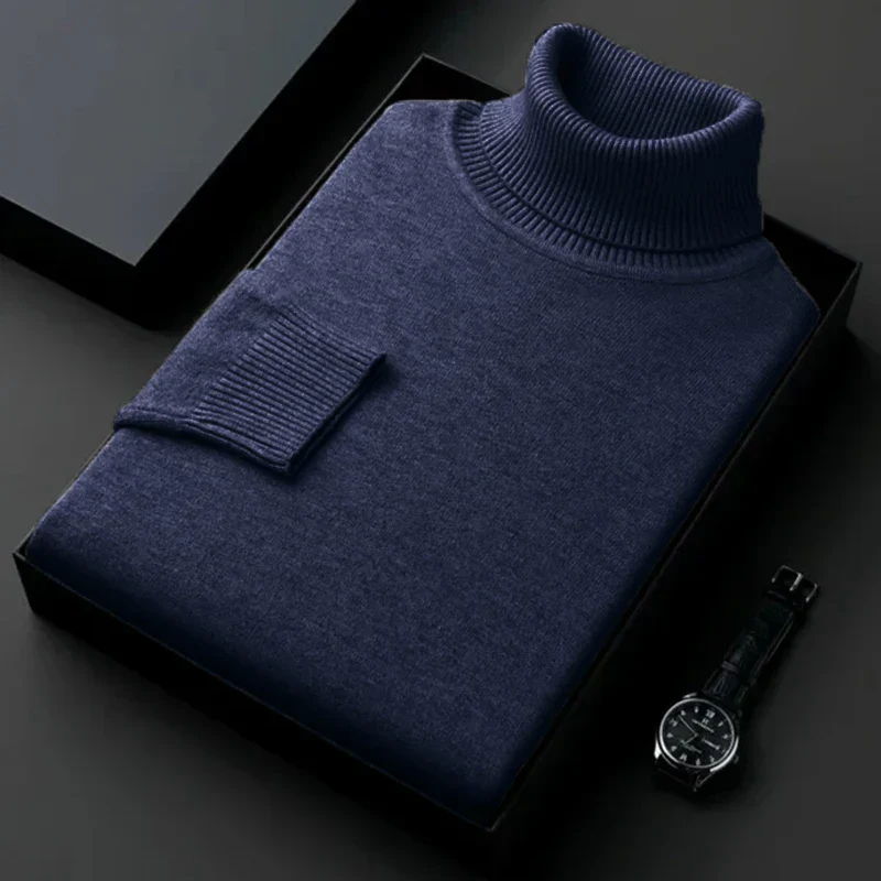 Pull à col roulé vintage pour hommes