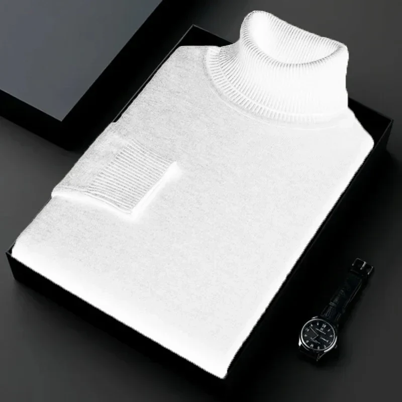 Pull à col roulé vintage pour hommes