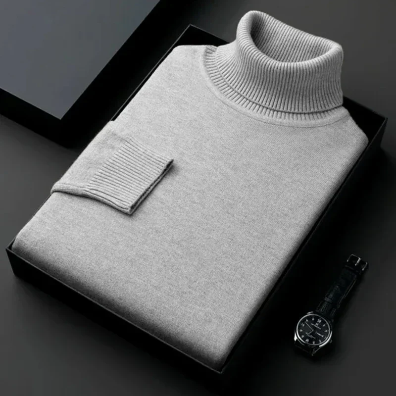 Pull à col roulé vintage pour hommes