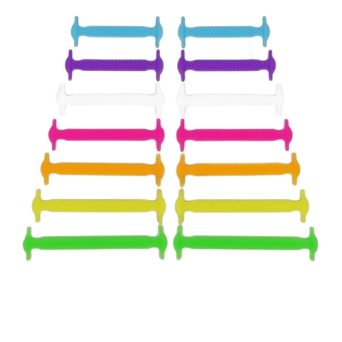 QUICK LAZY SHOELACE - 14x Lacets en silicone sans laçage