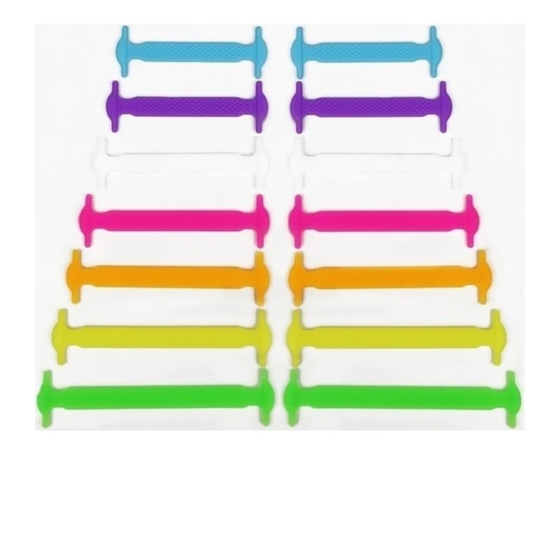 QUICK LAZY SHOELACE - 14x Lacets en silicone sans laçage