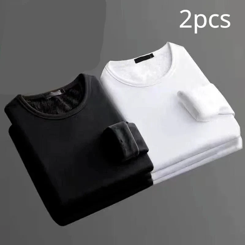 Lot de 2 T-shirts thermiques manches longues Doublure polaire - Homme