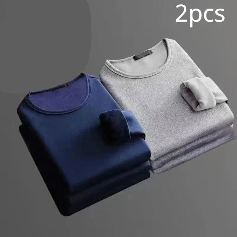 Lot de 2 T-shirts thermiques manches longues Doublure polaire - Homme