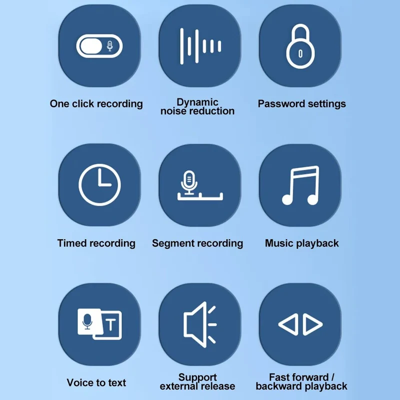 Mini Dictaphone discret avec réduction de bruit dynamique