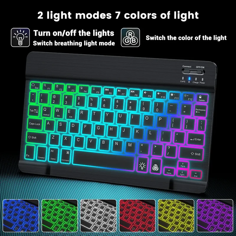 Clavier et Souris Bluetooth Rétroéclairés - Tablette, Smartphone et PC