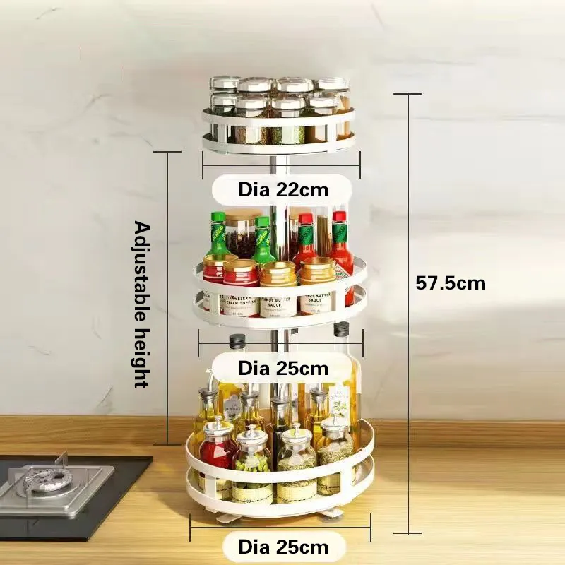 Rangement d'angle rotatif multicouche pour cuisine