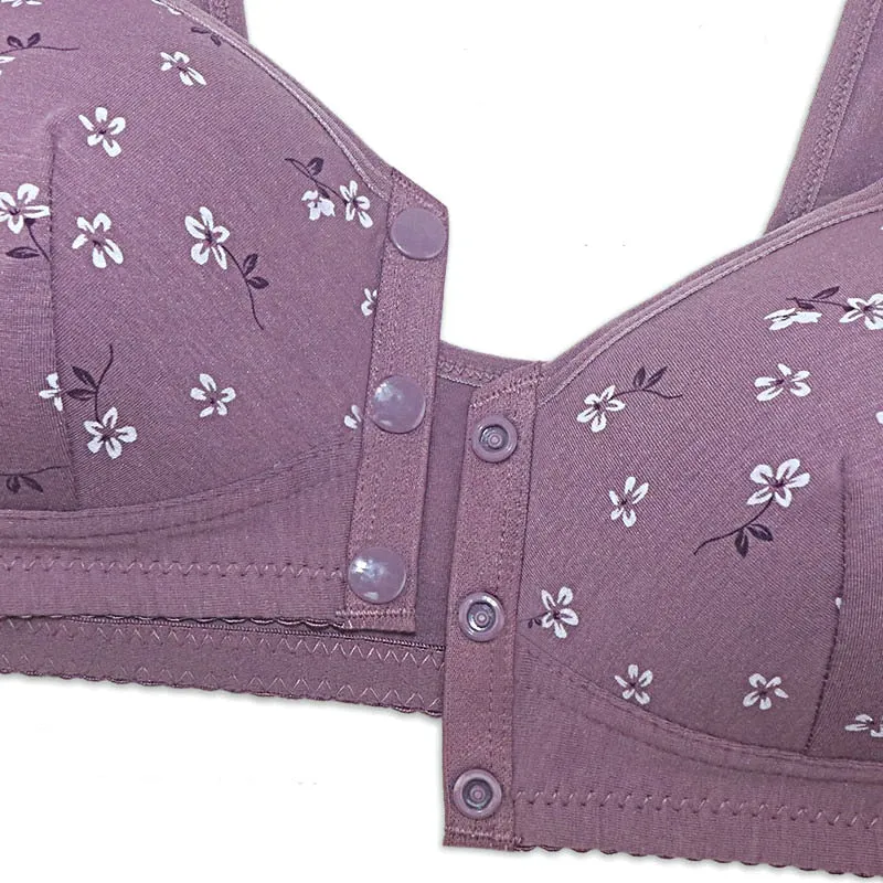 Soutien-gorge 100% coton à imprimé floral